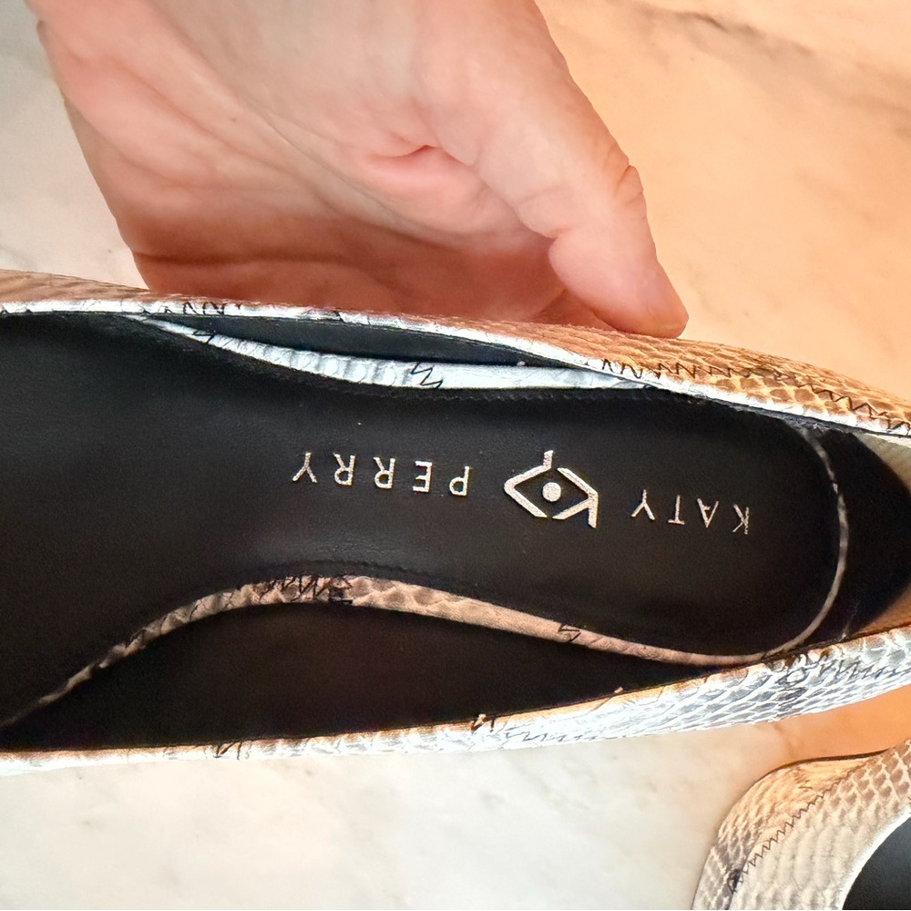 Katy Perry Collections Monochrome Snakeskin Heels - Picture 6 of 6